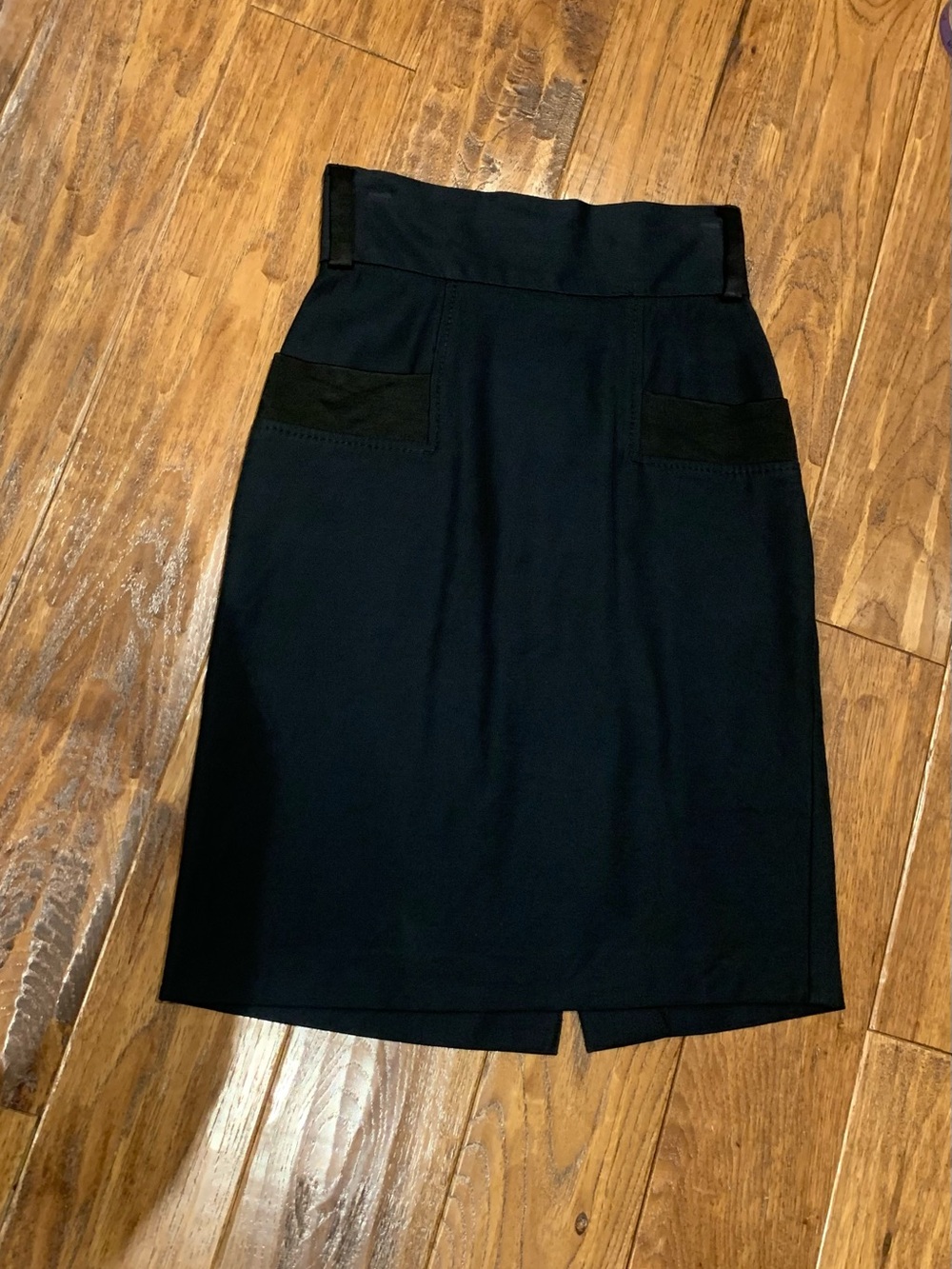 French Connection Classic Black Pencil Skirt with Front Pockets